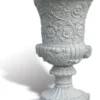 Casa Padrino Luxus Barock Blumentopf Antik Hellgrau Ø 40 x H. 60 cm - Made in Italy