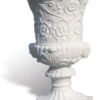 Casa Padrino Luxus Barock Blumentopf Matt Weiß Ø 40 x H. 60 cm - Made in Italy