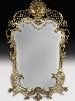 Casa Padrino Luxus Barock Bronze Spiegel Gold H. 96 cm - Barock Möbel