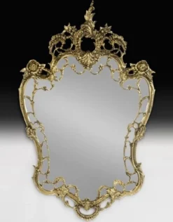 Casa Padrino Luxus Barock Bronze Spiegel Gold H. 110 cm - Barock Möbel