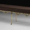 Casa Padrino Luxus Barock Bronze Sitzbank Braun / Gold 132 cm - Barock Möbel