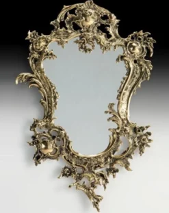 Casa Padrino Luxus Barock Bronze Spiegel Gold H. 74 cm - Barock Möbel