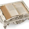 Casa Padrino Luxus Barock Buchstütze Antik Weiß - Handgefertigter Massivholz Buchständer im Barockstil - Barock Deko Accessoires - Luxus Qualität - Made in Italy