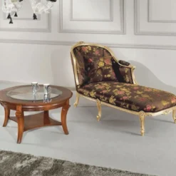 Casa Padrino Luxus Barock Chaiselongue Schwarz / Gold 165 cm - Made in Italy