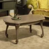 Casa Padrino Luxus Barock Couchtisch Grau - Handgefertigter Massivholz Wohnzimmertisch im Barockstil - Luxus Wohnzimmer Möbel im Barockstil - Barock Möbel - Edel & Prunkvoll