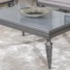 Casa Padrino Luxus Barock Couchtisch Grau - Rechteckiger Massivholz Wohnzimmertisch im Barockstil - Barock Möbel - Luxus Möbel im Barockstil - Barock Einrichtung - Edel & Prunkvoll