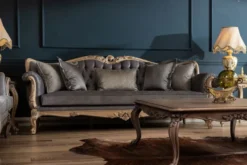 Casa Padrino Luxus Barock Couchtisch Braun - Handgefertigter Massivholz Wohnzimmertisch - Barock Wohnzimmer Möbel