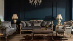 Casa Padrino Luxus Barock Couchtisch Braun - Handgefertigter Massivholz Wohnzimmertisch - Barock Wohnzimmer Möbel