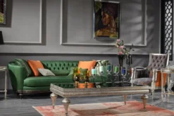 Casa Padrino Luxus Barock Couchtisch Schwarz / Silber - Prunkvoller Massivholz Wohnzimmertisch mit Glasplatte - Barock Wohnzimmer Möbel