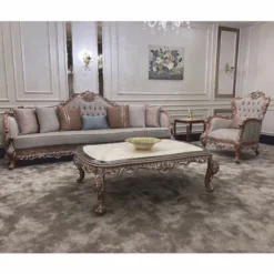 Casa Padrino Luxus Barock Couchtisch Creme / Schwarz / Braun / Silber - Barock Möbel