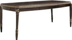 Casa Padrino Luxus Barock Couchtisch Dunkelbraun / Gold 132 cm - Barock Möbel