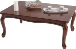 Casa Padrino Luxus Barock Couchtisch Braun 101 x 74 x H. 43 cm - Massivholz Wohnzimmertisch im Barockstil - Barock Wohnzimmermöbel