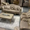 Casa Padrino Luxus Barock Couchtisch Gold / Grau / Gold - Prunkvoller Wohnzimmertisch im Barockstil - Barockstil Wohnzimmer Möbel - Barock Einrichtung - Barock Möbel - Luxus Möbel im Barockstil