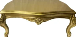 Casa Padrino Luxus Barock Couchtisch Gold 120 cm - Barockstil Wohnzimmer Möbel