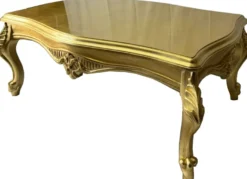 Casa Padrino Luxus Barock Couchtisch Gold 120 cm - Barockstil Wohnzimmer Möbel