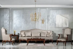 Casa Padrino Luxus Barock Couchtisch Braun - Handgefertigter Massivholz Wohnzimmertisch im Barockstil - Wohnzimmer Möbel im Barockstil - Barock Möbel - Edel & Prunkvoll