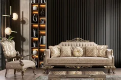 Casa Padrino Luxus Barock Couchtisch Silber / Gold - Handgefertigter Massivholz Wohnzimmertisch im Barockstil - Prunkvolle Barock Wohnzimmer Möbel