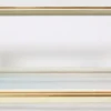 Casa Padrino Luxus Barock Couchtisch Weiß / Antik Gold 113 x 113 x H. 47 cm - Prunkvoller Massivholz Wohnzimmertisch mit Glasplatten - Barock Wohnzimmer Möbel
