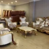 Casa Padrino Luxus Barock Couchtisch Weiß / Beige / Gold / Braun - Prunkvoller Wohnzimmertisch im Barockstil - Luxus Wohnzimmer Möbel im Barockstil - Barock Möbel - Barock Wohnzimmer Einrichtung