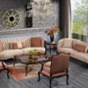Casa Padrino Luxus Barock Couchtisch Dunkelbraun / Schwarz / Gold - Quadratischer Massivholz Wohnzimmertisch im Barockstil - Luxus Wohnzimmer Möbel im Barockstil - Barock Möbel - Edel & Prunkvoll
