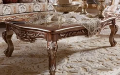 Casa Padrino Luxus Barock Couchtisch Kupferfarben / Silber - Prunkvoller Wohnzimmertisch im Barockstil - Barock Wohnzimmer Möbel - Edel & Prunkvoll