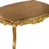 Casa Padrino Luxus Barock Couchtisch Gold - Handgefertigter Massivholz Wohnzimmertisch - Prunkvolle Massivholz Wohnzimmer Möbel im Barockstil
