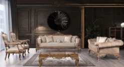 Casa Padrino Luxus Barock Couchtisch Braun - Prunkvoller Massivholz Wohnzimmertisch im Barockstil - Handgefertigte Barock Wohnzimmer Möbel