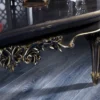 Casa Padrino Luxus Barock Couchtisch Blau / Gold / Schwarz 131 x 85 x H. 45 cm - Wohnzimmertisch im Barockstil