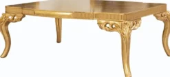 Casa Padrino Luxus Barock Couchtisch Gold 120 x 86 x H. 45 cm - Prunkvoller Wohnzimmertisch - Wohnzimmer Möbel im Barockstil