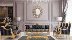 Casa Padrino Luxus Barock Couchtisch Gold 120 x 86 x H. 45 cm - Prunkvoller Wohnzimmertisch - Wohnzimmer Möbel im Barockstil