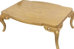 Casa Padrino Luxus Barock Couchtisch Gold 120 x 86 x H. 45 cm - Prunkvoller Wohnzimmertisch - Wohnzimmer Möbel im Barockstil