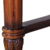 Casa Padrino Luxus Barock Couchtisch Dunkelbraun Ø 130 x H. 48 cm - Runder Mahagoni Wohnzimmertisch mit eglomisiertem Spiegelglas - Wohnzimmer Möbel im Barockstil
