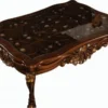 Casa Padrino Luxus Barock Couchtisch Braun / Gold - Massivholz Wohnzimmertisch im Barockstil - Barock Wohnzimmer Möbel - Edel & Prunkvoll