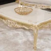 Casa Padrino Luxus Barock Couchtisch Creme / Gold 120 cm - Barockstil Wohnzimmer Möbel