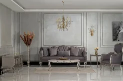 Casa Padrino Luxus Barock Couchtisch Silber - Handgefertigter Massivholz Wohnzimmertisch im Barockstil - Barock Möbel - Luxus Möbel im Barockstil - Barock Einrichtung - Edel & Prunkvoll