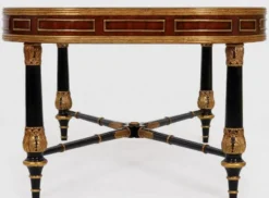 Casa Padrino Luxus Barock Couchtisch Braun / Schwarz / Gold 122 x 81 x H. 56 cm - Edler Massivholz Wohnzimmertisch mit Glasplatte - Barock Möbel