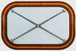 Casa Padrino Luxus Barock Couchtisch Braun / Schwarz / Gold 122 x 81 x H. 56 cm - Edler Massivholz Wohnzimmertisch mit Glasplatte - Barock Möbel