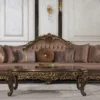 Casa Padrino Luxus Barock Couchtisch Grau / Braun / Gold - Handgefertigter Massivholz Wohnzimmertisch im Barockstil - Wohnzimmer Möbel im Barockstil - Barock Möbel - Edel & Prunkvoll