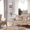 Casa Padrino Luxus Barock Couchtisch Naturfarben - Prunkvoller Massivholz Wohnzimmertisch im Barockstil - Barock Wohnzimmer Möbel - Edel & Prunkvoll