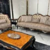 Casa Padrino Luxus Barock Couchtisch Braun / Schwarz / Silber - Handgefertigter Massivholz Wohnzimmertisch im Barockstil - Luxus Wohnzimmer Möbel im Barockstil - Barock Möbel - Edel & Prunkvoll