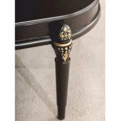 Casa Padrino Luxus Barock Couchtisch Dunkelbraun / Gold 128 cm - Barock Möbel