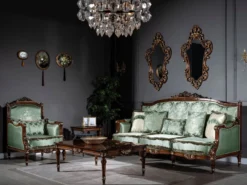 Casa Padrino Luxus Barock Couchtisch Braun 122 x 86 x H. 46 cm - Massivholz Wohnzimmertisch im Barockstil - Barock Wohnzimmer Möbel