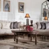 Casa Padrino Luxus Barock Couchtisch Braun - Ovaler Massivholz Wohnzimmertisch im Barockstil - Barock Wohnzimmer Möbel