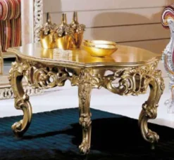 Casa Padrino Luxus Barock Couchtisch Gold - Prunkvoller Massivholz Wohnzimmertisch im Barockstil - Barock Möbel - Barock Interior - Edel & Prunkvoll - Luxus Qualität - Made in Italy