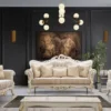 Casa Padrino Luxus Barock Couchtisch Weiß / Gold - Handgefertigter Barockstil Wohnzimmertisch - Luxus Möbel im Barockstil - Barockstil Wohnzimmer Möbel - Barock Einrichtung - Barock Möbel