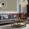 Casa Padrino Luxus Barock Couchtisch Dunkelbraun / Gold - Runder Massivholz Wohnzimmertisch im Barockstil - Luxus Wohnzimmer Möbel im Barockstil - Barock Möbel - Edel & Prunkvoll