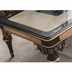 Casa Padrino Luxus Barock Couchtisch Beige / Braun / Gold 120 cm - Barock Möbel