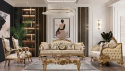 Casa Padrino Luxus Barock Couchtisch Antik Gold - Rechteckiger Barockstil Wohnzimmertisch - Barockstil Wohnzimmer Möbel - Handgefertigte Barock Möbel - Luxus Möbel im Barockstil - Edel & Prunkvoll