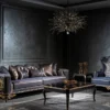 Casa Padrino Luxus Barock Couchtisch Schwarz / Gold - Eleganter Wohnzimmertisch im Barockstil - Handgefertigter Massivholz Tisch - Barock Wohnzimmer Möbel