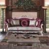 Casa Padrino Luxus Barock Couchtisch mit Glasplatte Creme / Gold 100 x 80 x H. 45 cm - Massivholz Wohnzimmertisch - Wohnzimmer Möbel im Barockstil